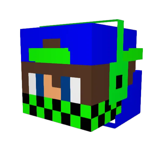 ChiefRN Minecraft avatar head, 3D render