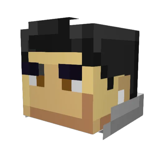 ChiefSosa300 Minecraft avatar head, 3D render