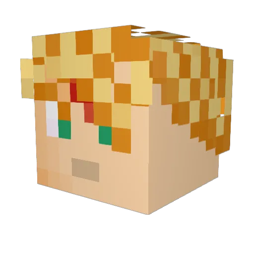 ChiefThunderClap Minecraft avatar head, 3D render