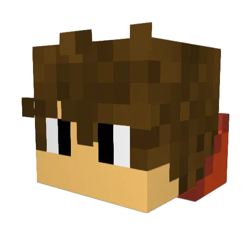 ChiefWarPig Minecraft avatar head, 3D render