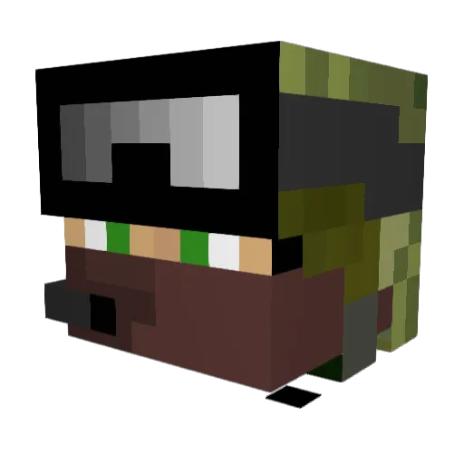 Chief_C Minecraft avatar head, 3D render