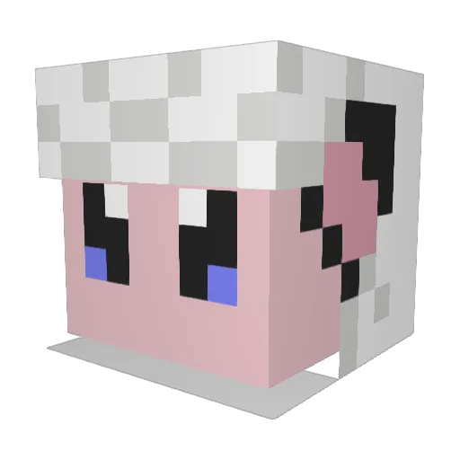 Chief_Flaff Minecraft avatar head, 3D render