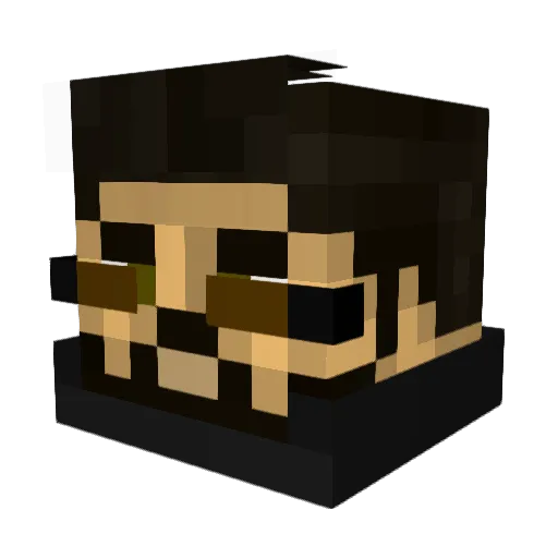Chief_Jensen Minecraft avatar head, 3D render