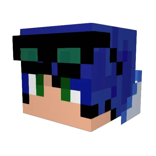 Chien_12o4_ Minecraft avatar head, 3D render