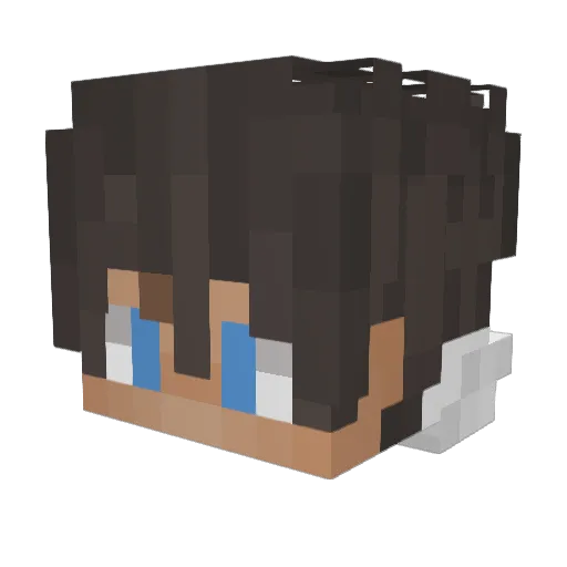 Chieno0 Minecraft avatar head, 3D render