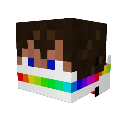Chiftty Minecraft avatar head, 3D render