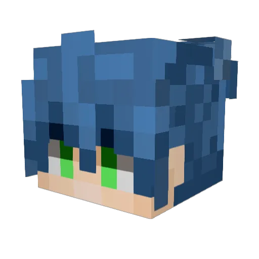 ChigenNuggies Minecraft avatar head, 3D render
