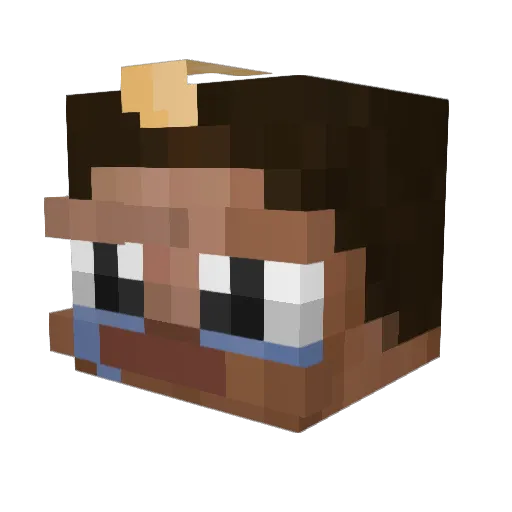 Chiggeenn Minecraft avatar head, 3D render