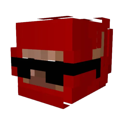 ChiggityChoo Minecraft avatar head, 3D render