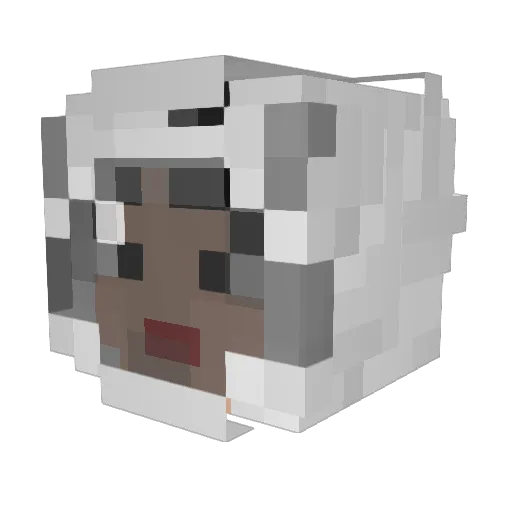 Chihiro0906 Minecraft avatar head, 3D render