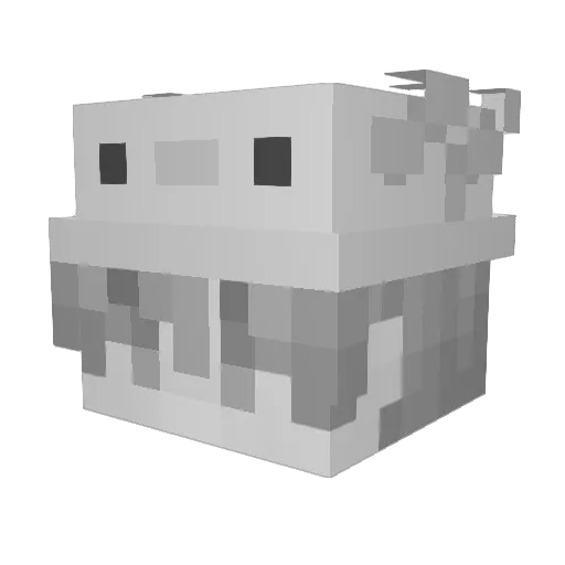Chihirow Minecraft avatar head, 3D render