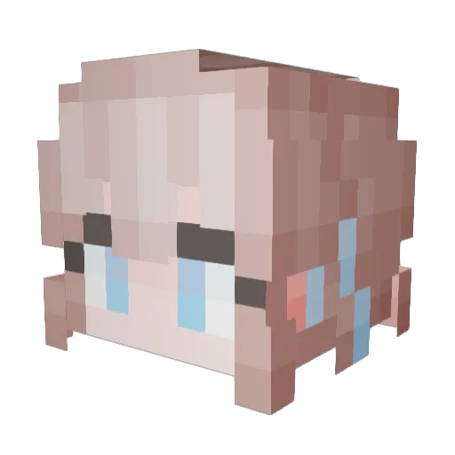 Chihyo Minecraft avatar head, 3D render