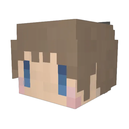 Chiichan2525 Minecraft avatar head, 3D render