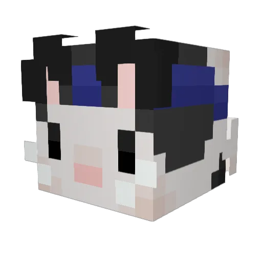Chiimikuwa Minecraft avatar head, 3D render