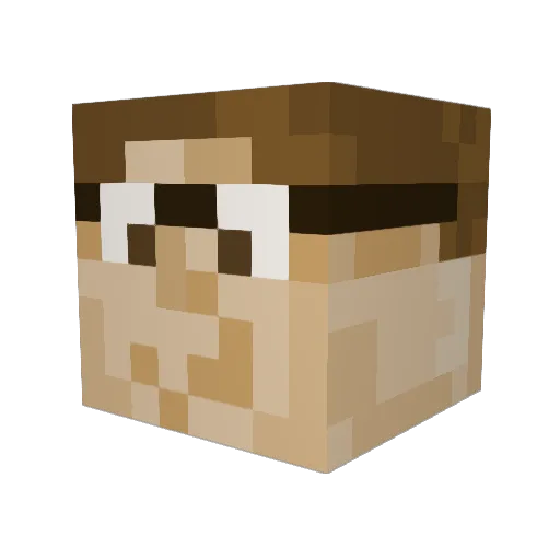 Chiimo Minecraft avatar head, 3D render