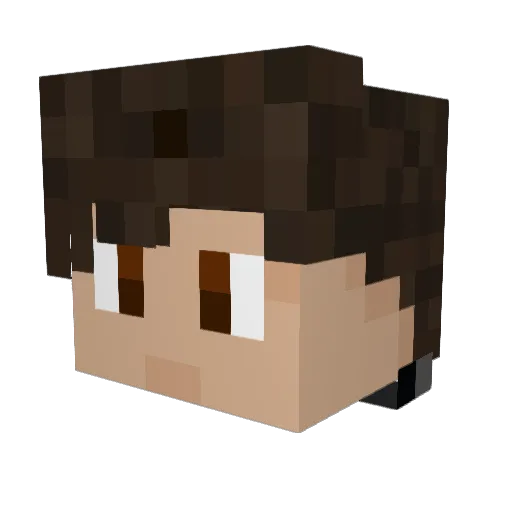 Chiioko86 Minecraft avatar head, 3D render