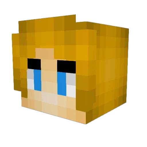 ChiitehChibi Minecraft avatar head, 3D render