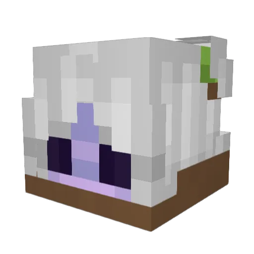 Chijoku Minecraft avatar head, 3D render