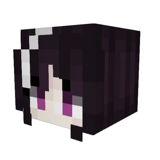 Chijuki Minecraft avatar head, 3D render