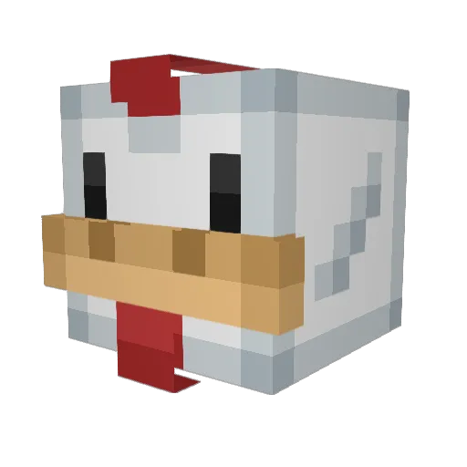 Chik508 Minecraft avatar head, 3D render