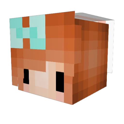 ChikChikUaUa21 Minecraft avatar head, 3D render