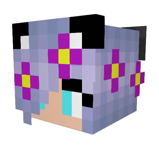 ChikaTheFairy Minecraft avatar head, 3D render