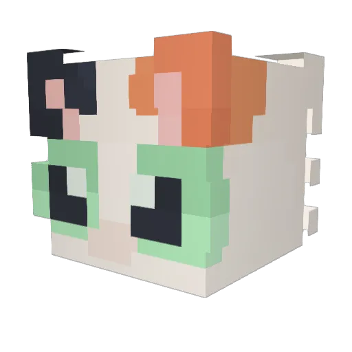 Chikachinz Minecraft avatar head, 3D render