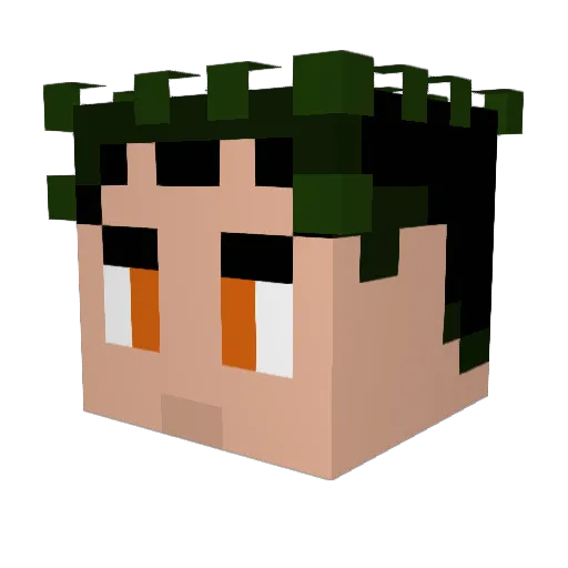 Chikaka8 Minecraft avatar head, 3D render