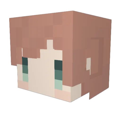 Chikax3 Minecraft avatar head, 3D render
