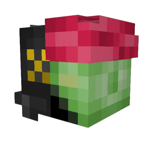 ChikenWing Minecraft avatar head, 3D render