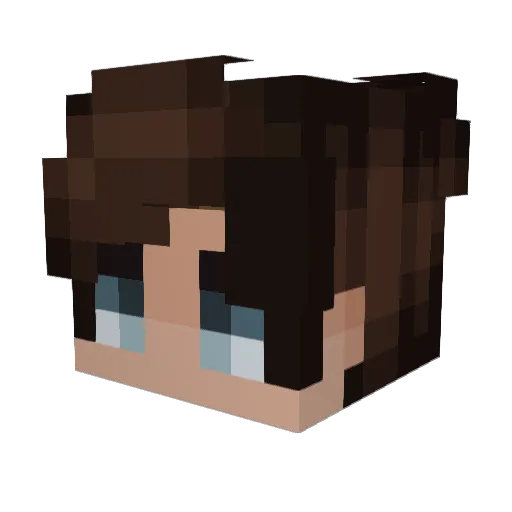 ChikiRick07 Minecraft avatar head, 3D render
