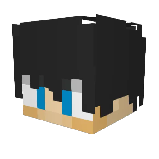 Chikichiki77 Minecraft avatar head, 3D render