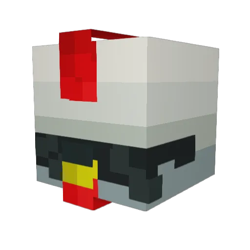 ChikinLittle Minecraft avatar head, 3D render