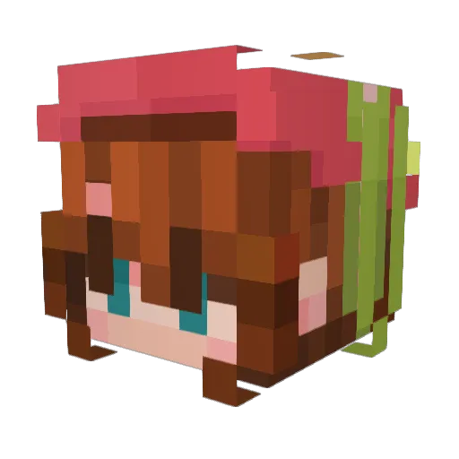 Chikorita___ Minecraft avatar head, 3D render