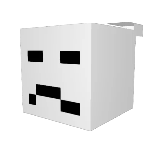 Chikotastic Minecraft avatar head, 3D render
