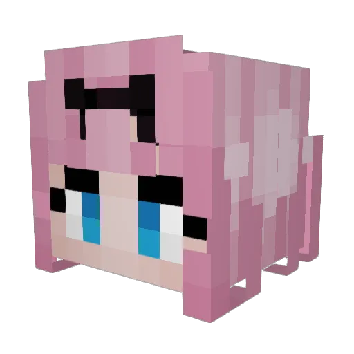 Chikta Minecraft avatar head, 3D render