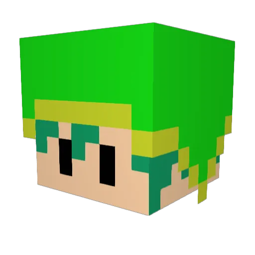 Chil_718 Minecraft avatar head, 3D render