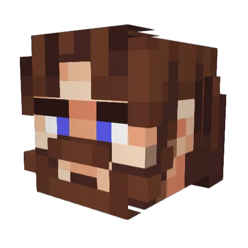 Childish77 Minecraft avatar head, 3D render