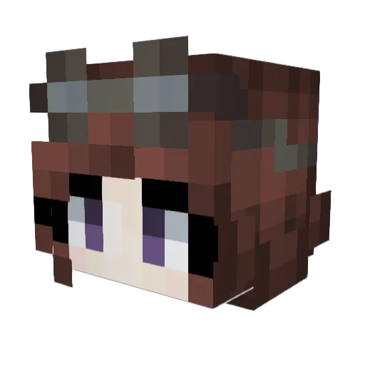 ChildishGabbino Minecraft avatar head, 3D render