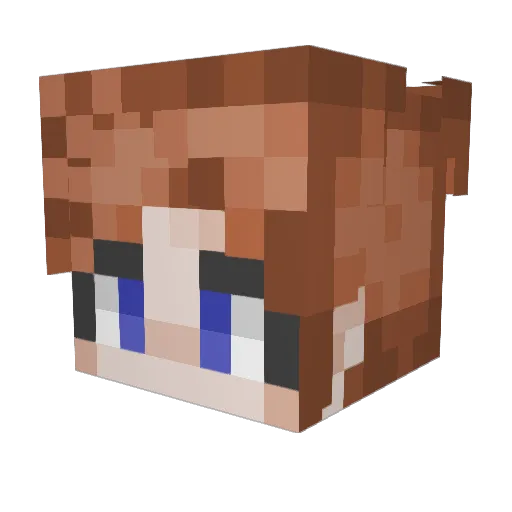 Childlilac Minecraft avatar head, 3D render