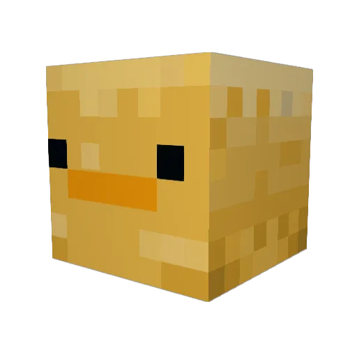 ChilePotato Minecraft avatar head, 3D render