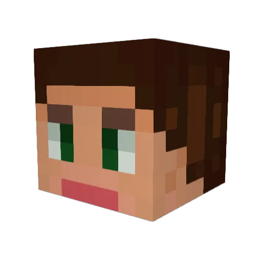 ChiliBanditto Minecraft avatar head, 3D render