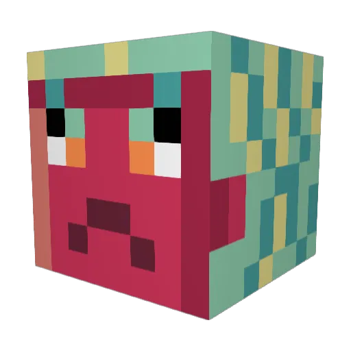 ChiliChallenger Minecraft avatar head, 3D render