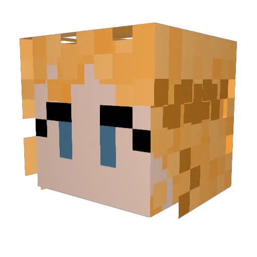 ChiliNutt Minecraft avatar head, 3D render