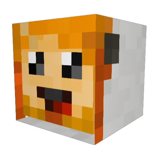 ChiliPepperBoi Minecraft avatar head, 3D render