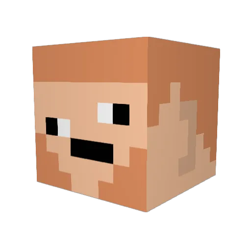 ChiliThe2nd Minecraft avatar head, 3D render