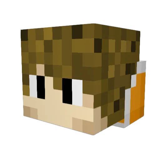 Chilishot Minecraft avatar head, 3D render