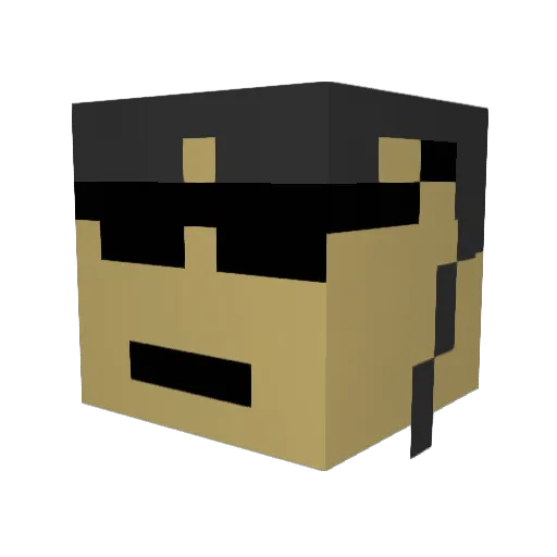 ChillChan Minecraft avatar head, 3D render