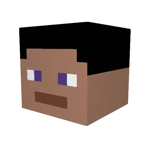 ChillPisces Minecraft avatar head, 3D render