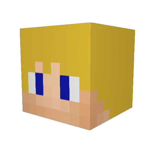 ChillUpx3 Minecraft avatar head, 3D render